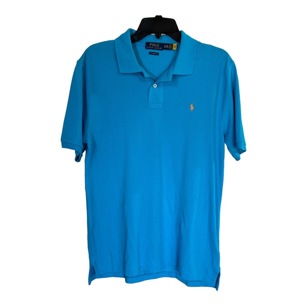 Polo Ralph Lauren Polo Shirt XL 18-20 Blue Short Sleeve Collared Preppy M66